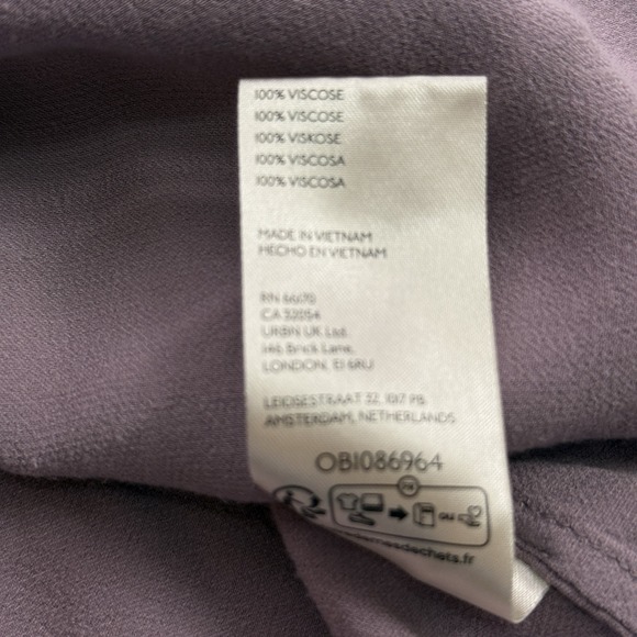 Anthropologie Bias Cut Midi Skirt Size Medium Dusty Purple Silky Slip Style - Picture 5 of 7